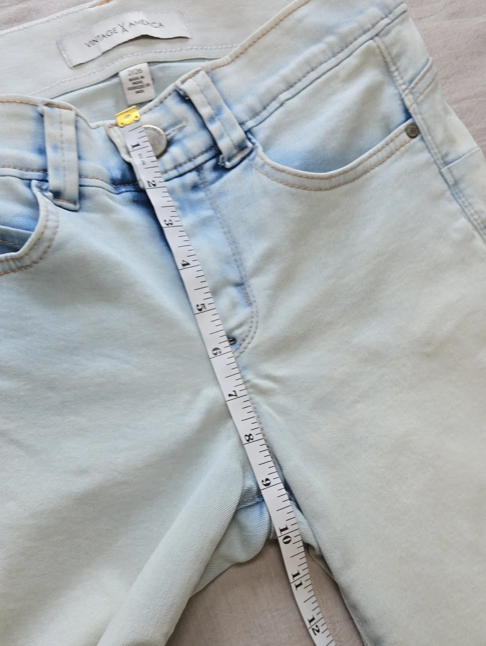 Vintage America Light Wash  Cuffed Women’s Jeans Size 2/26